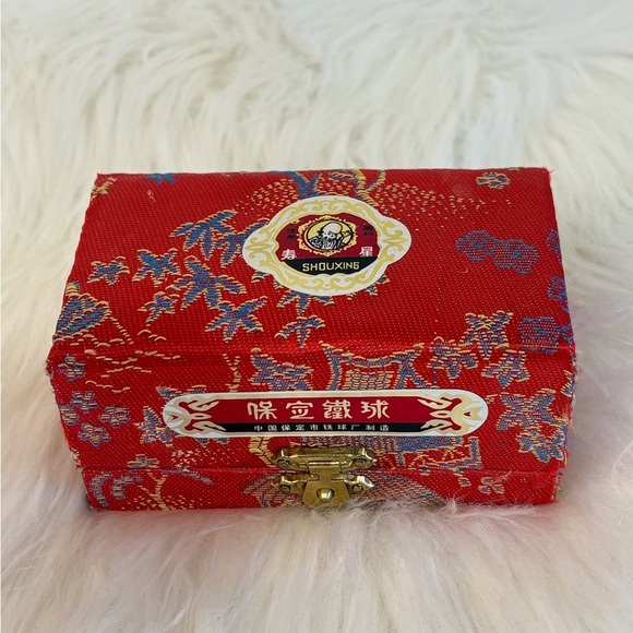 Vintage Colorful Baoding Balls in Red Box - Picture 6 of 8